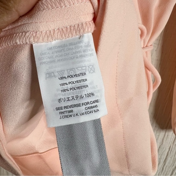 J.Crew Pale Pink Faux Wrap Top with Tie Waist size 0 - Picture 4 of 5